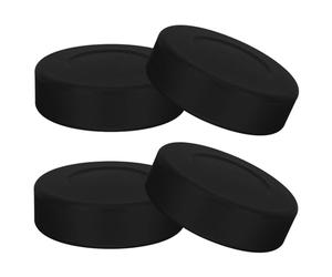 Arandelas De Entrenamiento De Hockey- Conjunto 4 sobre Hielo, Tamaño Estándar Duradero, Suave | Equipo Deportivo para En Sala, Ejercicios De Entrenamiento De Disparos, Pases, Manejo del, Juego