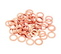 Arandelas de latón, 50 unidades. cobre M8, juntas tóricas, arandelas planas sellado, aptas for aplicaciones industriales y tuberías, M8×16×1 mm(M8x16x1.2mm)