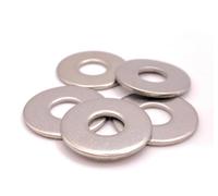 Arandelas de metal M18 acero inoxidable Ø exterior 45 mm | Arandela plana ancha M18x45mm | Acero inoxidable A2 (V2A/304) estándar NFE 25514 L | Madera/Metal/Tuercas/Tornillos/etc: Lote de 5 piezas