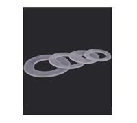 Arandelas de nailon transparente M3-M22, arandela plana de plástico, junta redonda, cuña transparente de PE, anillo aislante(M8x16x0.9,100pcs)