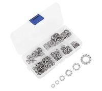 Arandelas de Seguridad, Arandela Plana, Junta Suelta de Acero Inoxidable 300 Piezas Arandela Estrella de Bloqueo de Dientes Externos Arandela de Seguridad Estrella M2.5 M3 M4 M5