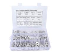 Arandelas De Sellado De Aleación De Aluminio, Kit De 470 Piezas, 18 Tamaños - Resistencia A La Corrosión Y Óxido, Práctico Estuche De Almacenamiento Para Automóviles Y Grifos