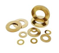 Arandelas de sellado planas de cobre, Arandela Plana De Latón Macizo DIN125 for M2 A M12 Paquete 370 Piezas(50pcs M2.5x6x0.4mm)