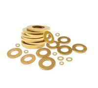Arandelas de sellado planas de cobre, Junta de arandela plana latón, varios tamaños, M2 a M20, paquete 5, 25, 100 unidades(M6x18x1.5mm 25pcs)