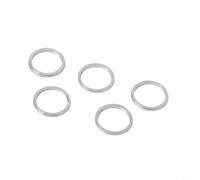 Arandelas espaciadoras de pernos de aluminio para bielas de conversión de una sola velocidad, 1 mm, 2 mm de grosor, 12 x 10 mm, para tornillos de manivela de bicicleta, adaptadores de 5 (1 mm)
