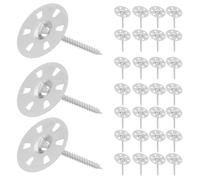 Arandelas Metálicas para Paneles de Espuma, Fijación Segura, 3,5 CM | Distribuye la Carga del Tornillo, Compatible con Atornillador Eléctrico, para Placas Soporte y Paredes, Plata
