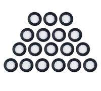 arandelas para manguera de ducha, Stainless Steel Filter Rubber Gasket Washer For 1/2" Hose 19x12x2mm 40M Black 20pcs(50pcs)