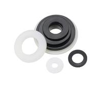 Arandelas planas, arandelas M2 .5 M3 M4 M5 M6 M8 M10 M12 Anillo de junta aislamiento arandela plana nailon plástico blanco y negro for tornillos, 100 piezas duraderas(Black,M4x8x1mm)