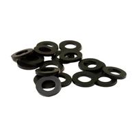 Arandelas planas, arandelas M4 M5 M6 Junta plana de goma negra tórica Anillo arandela sellado Grifo plomería Arandela manguera Anillos mar, 10 piezas por lote y duraderos(M4X12X3)