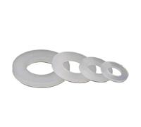 Arandelas planas, arandelas M5 M6 M8 M10 M12-M24 Arandela plana de nailon plástico blanco Separadores aislamiento Sellos y duraderas(M8x30x2.0)