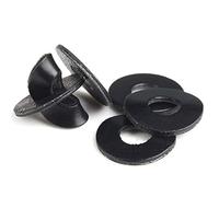 Arandelas planas, blandas de PVC M2 .5 M3 M4 M5 M6 M8 M10 M12 Junta plástico blando Aislamiento negro Acolchado plano, 100 piezas y duradero(M3x6x0.5mm)