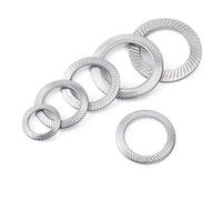 Arandelas planas de acero al carbono, arandelas antideslizantes de acero inoxidable M2.5-M22 con arandela de seguridad 304(304,M4X7(30pcs))