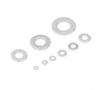 Arandelas planas de acero inoxidable 304, 684 piezas, rango de tamaño métrico M2 a M10 para transferencia de carga consistente e integridad de las juntas