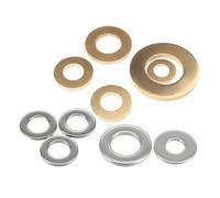 Arandelas planas de acero inoxidable 304 y latón, M2, 0,5 M3 M4 M5 M6 M8 M10 M12 M14 M16 M22 M27, junta de metal, espaciador liso, cuña, arandela plana(304 stainless steel,50Pcs M4x12x1mm)