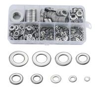 Arandelas planas de acero inoxidable, 800 unidades, surtido de arandelas de seguridad, bisagra de puerta, con caja surtida, 9 tamaños diferentes M2, M2.5, M3, M4, M5, M6, M8, M10, M12