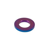 Arandelas planas de aleación de titanio TC4 para tornillos M5 M6 M8 M10, tornillos para bicicleta, motocicleta y coche(Blue - 1pc,M5)
