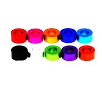 Arandelas planas de aluminio M3 * 6 * 0,5/1/2/2,5/3/4/5/6/8/10mm, arandelas de aluminio anodizado de Color, 10 Uds.,Verde,M3x6x1,5mm