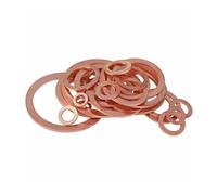 Arandelas planas de cobre, Juego De Arandelas De Cobre Tamaños Surtidos for M5 M6 10/20/50 Uds(M6x12x1mm,50Pcs)