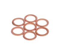 Arandelas planas de cobre, Junta de anillo de sellado de arandela plana de cobre M5 a M24 paquete de 5 10 20 piezas(M8x13x1mm,20 pcs)