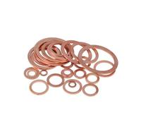 Arandelas planas de cobre, Juntas de arandela de cobre, anillos espaciadores de sello plano, M5-M24, 10/50 piezas(M10x14x1mm,50PCS)