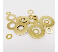 Arandelas planas de latón macizo M2 M2.5 M3 M4 M5 M6 M8 M10 M12 | 20/100 piezas de almohadillas de sellado for proyectos de bricolaje(100pcs M2.5x6x0.4mm)