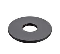 Arandelas planas de nailon blanco o negro M2-M24, espaciador de goma, aislamiento de arandela de plástico, juntas duras de sellado impermeables for pernos roscados(Black,M3x7x1mm (500pcs))