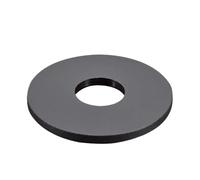 Arandelas planas de nailon negro M2-M24, espaciador de goma, aislamiento de arandela de plástico, juntas duras de sellado impermeables for pernos de tornillo, 1 Juego(M6x18x1.5mm (100pcs))