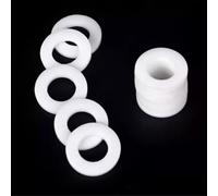 arandelas planas de PTFE, Paquete de 50 juntas de arandela plana de PTFE for brida y junta de tubería M3 a M12(6x18x3mm)