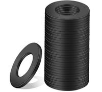 Arandelas planas M10 x 20 mm, color negro, 30 unidades, arandelas espaciadoras de carrocería, arandelas espaciadoras de acero al carbono, arandelas para reparaciones en el hogar, tornillos y varilla