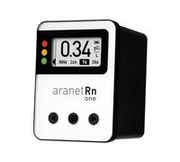 Aranet Radon One - Detector de gas de radón rápido para el hogar con respuesta de 10 minutos, pantalla de tinta electrónica, funciona con pilas, monitor de radón portátil en tiempo real para sótanos y