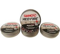 Arapaima Beitia - Pack 3 Latas Balines Gamo Red Fire Accutek Series 4,5 mm (.177), Munición de Alta Precisión con Punta de Polímero, 375 Unidades Totales (3 x 125), Perdigones para Carabina y Pistola