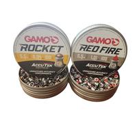 Arapaima Beitia Pack Alta Precisión 5.5mm (.22) - Combo AccuTek Series: 100 Rocket de Punta Reforzada + 100 Red Fire Punta Simétrica | Set Tiro Deportivo de Alto Rendimiento. (100+100 balines)