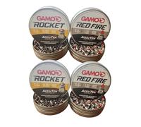 Arapaima Beitia Super Pack Proyectiles de Alta Precisión 5.5mm (.22) - Combo Doble AccuTek Series: 200 Rocket Punta Reforzada + 200 Red Fire Punta Simétrica | 400 Unidades Especial Entrenamiento