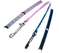 Arasaka - Katana térmica LED 2077 Metal Edition Lumina RGB, hecha a mano, robusta, ligera y duradera. Seguro, disfraz de cosplay y artículo de coleccionista (negro, sin hojas)