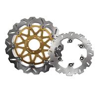 Arashi Discos de freno delanteros y traseros flotantes para DUCATl Monster, Multistrada 620 2005 2006, Oro