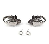 Arashi - Reposapiés delantero, reposapiés, pedales para BENELLI TRK 502 TRK502, accesorios de repuesto para motocicleta, color plateado