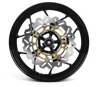 Arashi - Rin de rueda delantera y rotor de disco de freno para Yamaha YZF R3 R25 2015-2025 ABS incluido, MT03 MT25 2015-2025, accesorios de repuesto para motocicleta, negro brillante