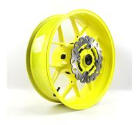 Arashi - Rin de rueda trasera y rotor de disco de freno para Honda CBR1000RR 2008-2016, accesorios de repuesto para motocicleta, color amarillo neón
