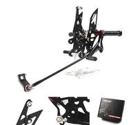 Arashi (Versión 2.0) Ajustables Reposapiés Estriberas Retrasadas para FZ1 2006-2016, FZ8 2010-2013 Non-ABS, Negro Accesorios motocicletas Clavijas de pie Pedales