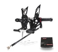 Arashi (Versión 2.0) Ajustables Reposapiés Estriberas Retrasadas para Ninja ZX10R ZX1000 2016-2020 ABS include Standard Shift Negro Accesorios motocicletas Clavijas de pie Pedales