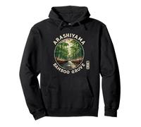 Arashiyama Bamboo Grove Kyoto Forest Japón Kanji Souvenir Sudadera con Capucha