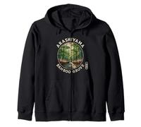 Arashiyama Bamboo Grove Kyoto Forest Japón Kanji Souvenir Sudadera con Capucha