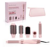 AraSyelon Multifunction Hair Styler 6 en 1 - Secador Profesional, Cepillo de Aire Caliente (25/32/48/68mm), Rizador Automático 32mm, Cepillo Alisador, 110,000 rpm, con Iones