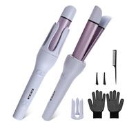 AraSyleon 32mm Rizador de Pelo Automático, 2en1 Rizadora y Plancha Pelo, Revestimiento Cerámico, 3 Temp(160℃-200℃), Calentamiento PTC y Peinados Duraderos