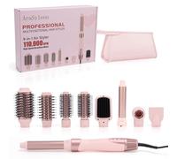 AraSyelon Multifunction Hair Styler 9 en 1 - Secador Profesional, Cepillo de Aire Caliente (25/32/48/68mm), Rizador Automático 32mm, Cepillo Alisador, 110,000 rpm, con Iones