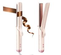 AraSyleon Plancha para alisar y rizador 2 en 1 con ventilación, enderezadora profesional a 5 temperaturas ajustables (140 °C - 220 °C), precalentamiento rápido 30 s, placas cerámicas y rizador de