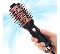 AraSyleon Reise Cepillo Secador de Pelo de Aire Caliente, Cepillo Moldeador con 3 Niveles de Temperatura para Alisar y Rizar, Ligero (275g) Doble Voltaje (110-240V), 700W