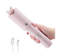 AraSyleon Rizador Automático Inalámbrico - Para Cabello Largo y Corto, Barril Cerámica Turmalina 32 mm, 2 * 2600mAh, USB Type-C, 4 Temperatura (140-200°C), 350g, Rizador Automático de Viaje