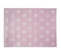 Aratextil Estrellas Alfombra Infantil, Acrílico, Rosa, 120x160 cm