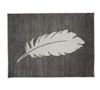 Aratextil Pluma Alfombra Infantil, Acrílico, Gris, 140x200 cm